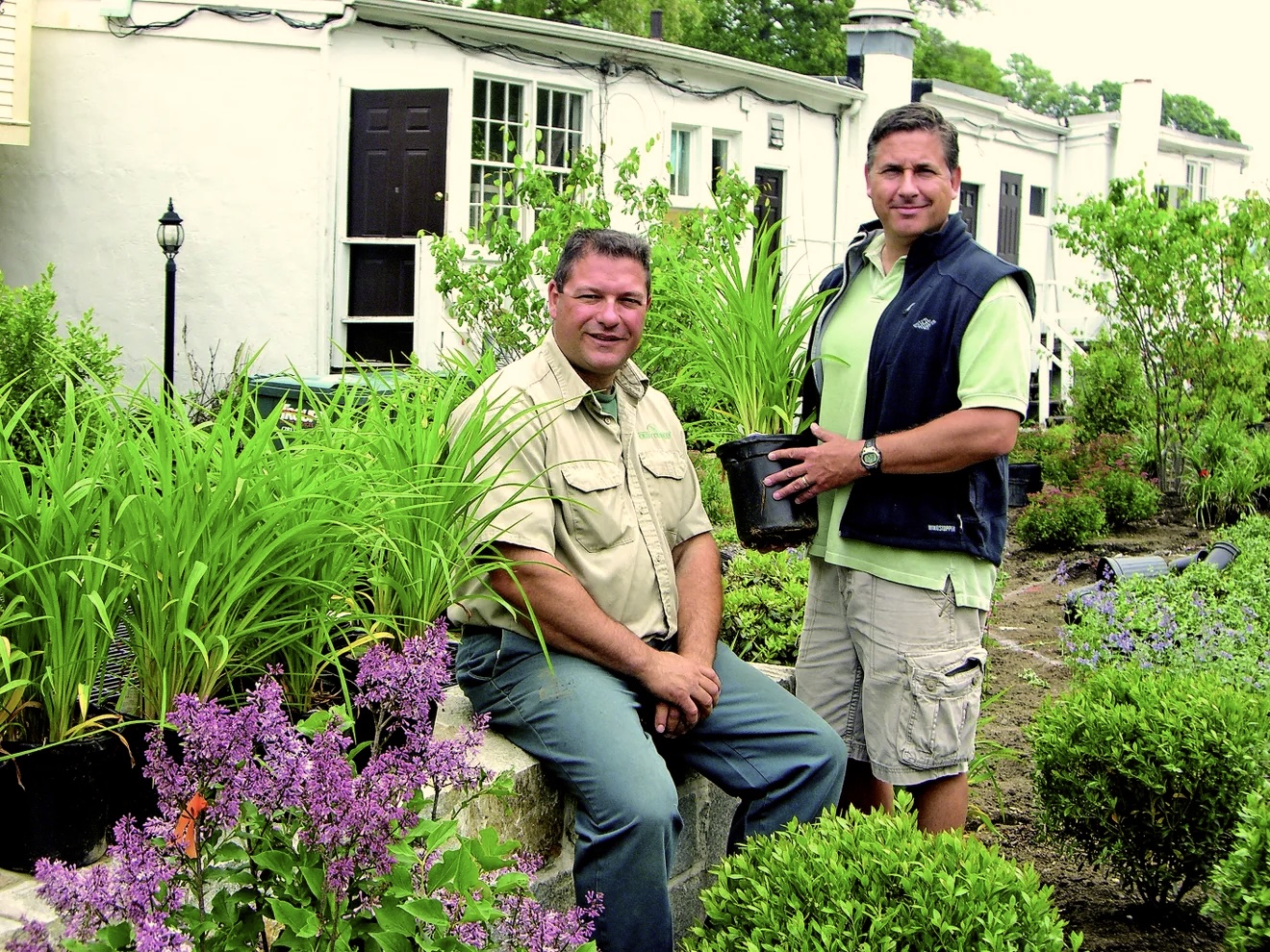 Jay and his team at a landscaping job
